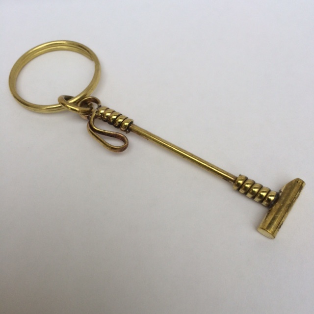 Brass Polo Stick Keyring