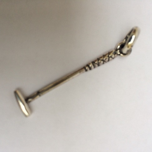 Silver Polo Stick Charm