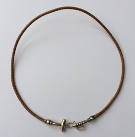 Rawhide necklace with Polo Stick clasp